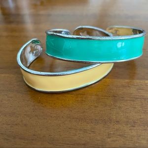 3/$18 - GAP Pastel Yellow and Green Cuff Bracelets
